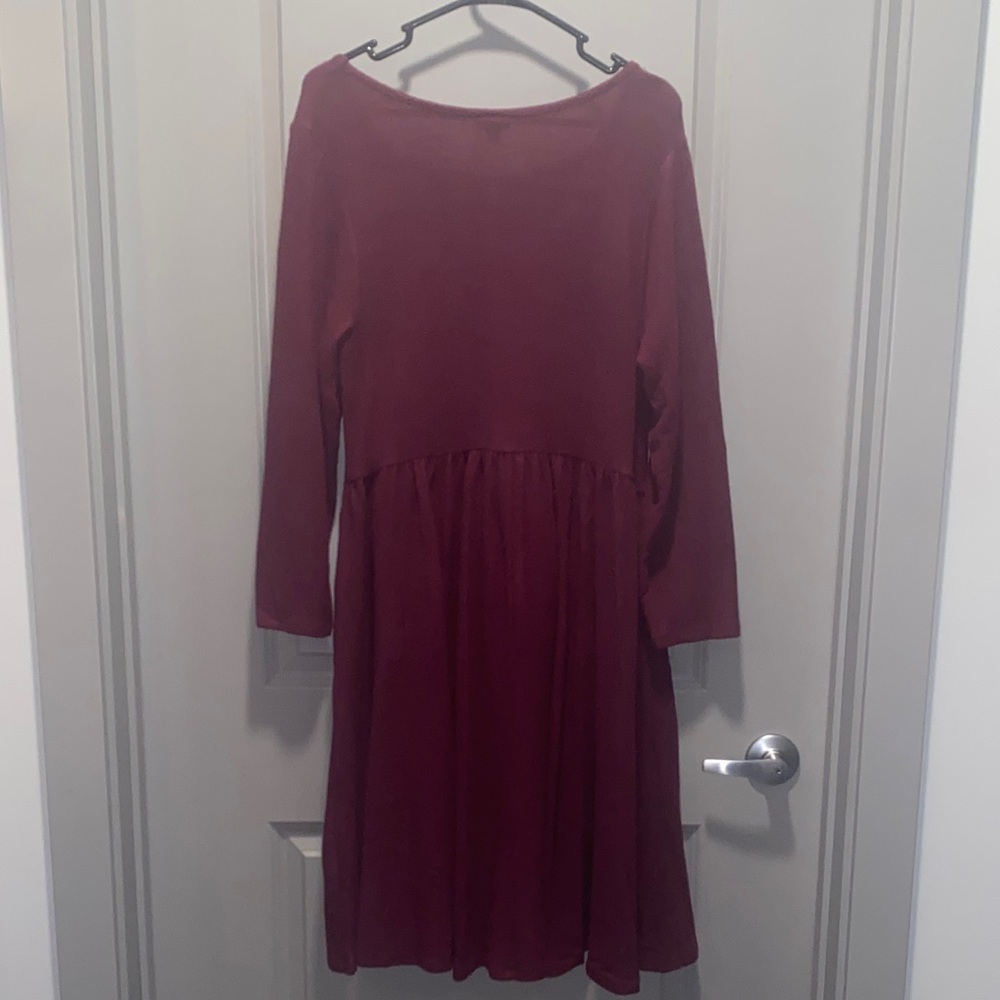 Torrid Burgundy Sweater Dress Long Sleeve Casual Cozy Plus Size 2X NWT - Picture 8 of 8